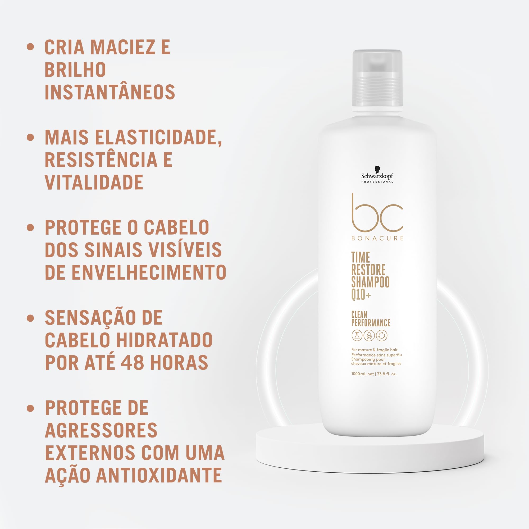 BC BONACURE Q10+ Time Restore Micellar Shampoo, 33.8-Ounce