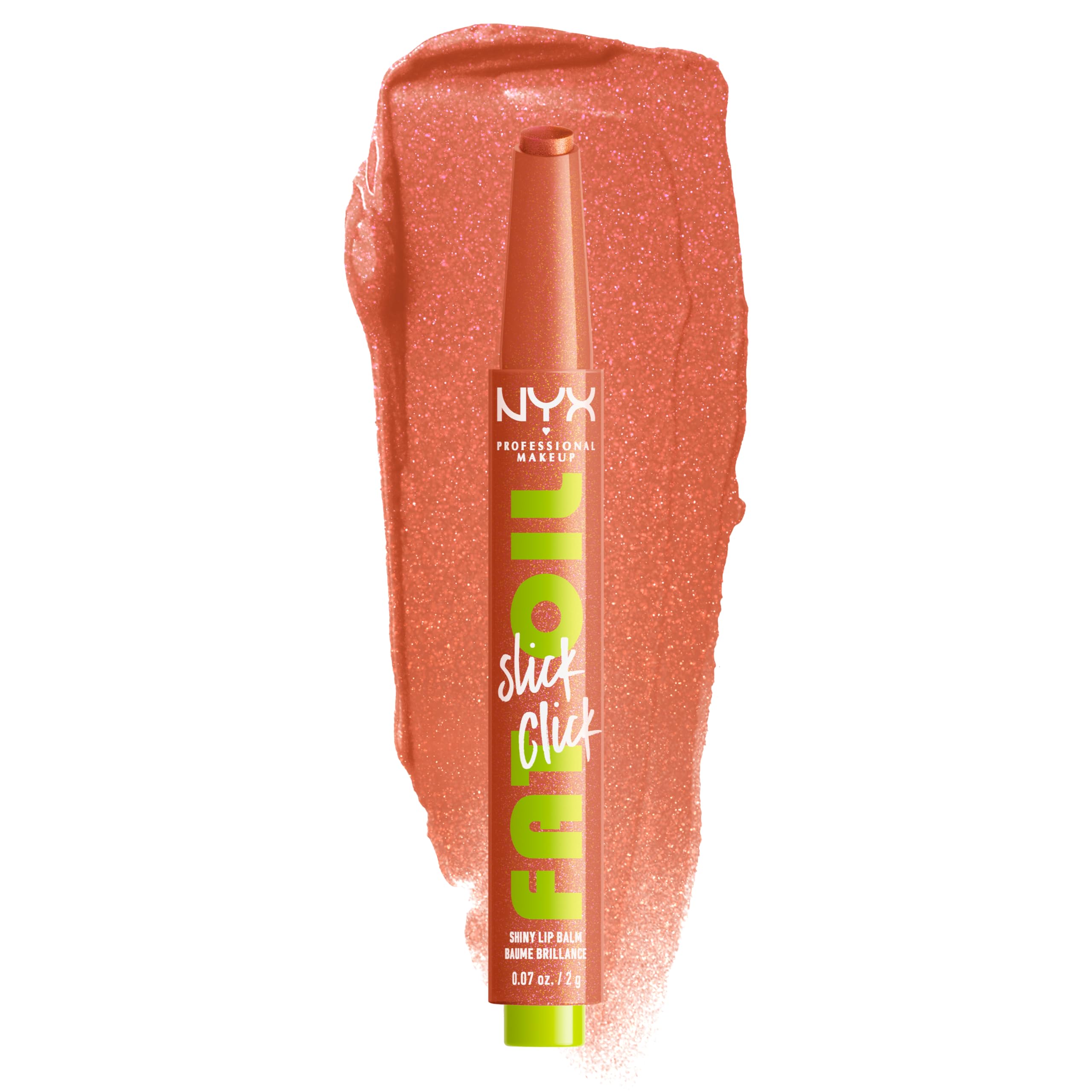 NYX PROFESSIONAL MAKEUP Fat Oil Slick Click, Lightweight, Buildable, Pigmented Vegan Lip Balm