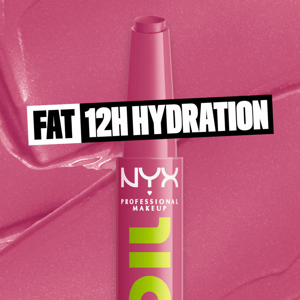 NYX PROFESSIONAL MAKEUP Fat Oil Slick Click, Lightweight, Buildable, Pigmented Vegan Lip Balm