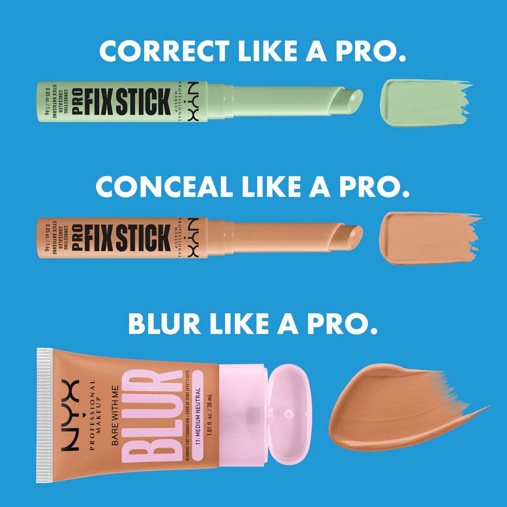 NYX PROFESSIONAL MAKEUP Pro Fix Stick Correcting Concealer, Buildable Medium Coverage Concealer Stick - Walnut