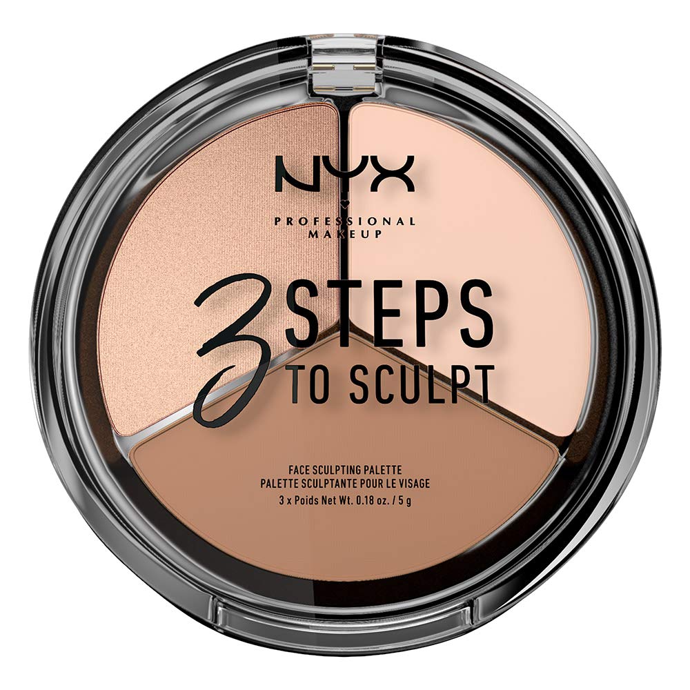 NYX PROFESSIONAL MAKEUP 3 Steps to Sculpt Face Sculpting Palette, Deep