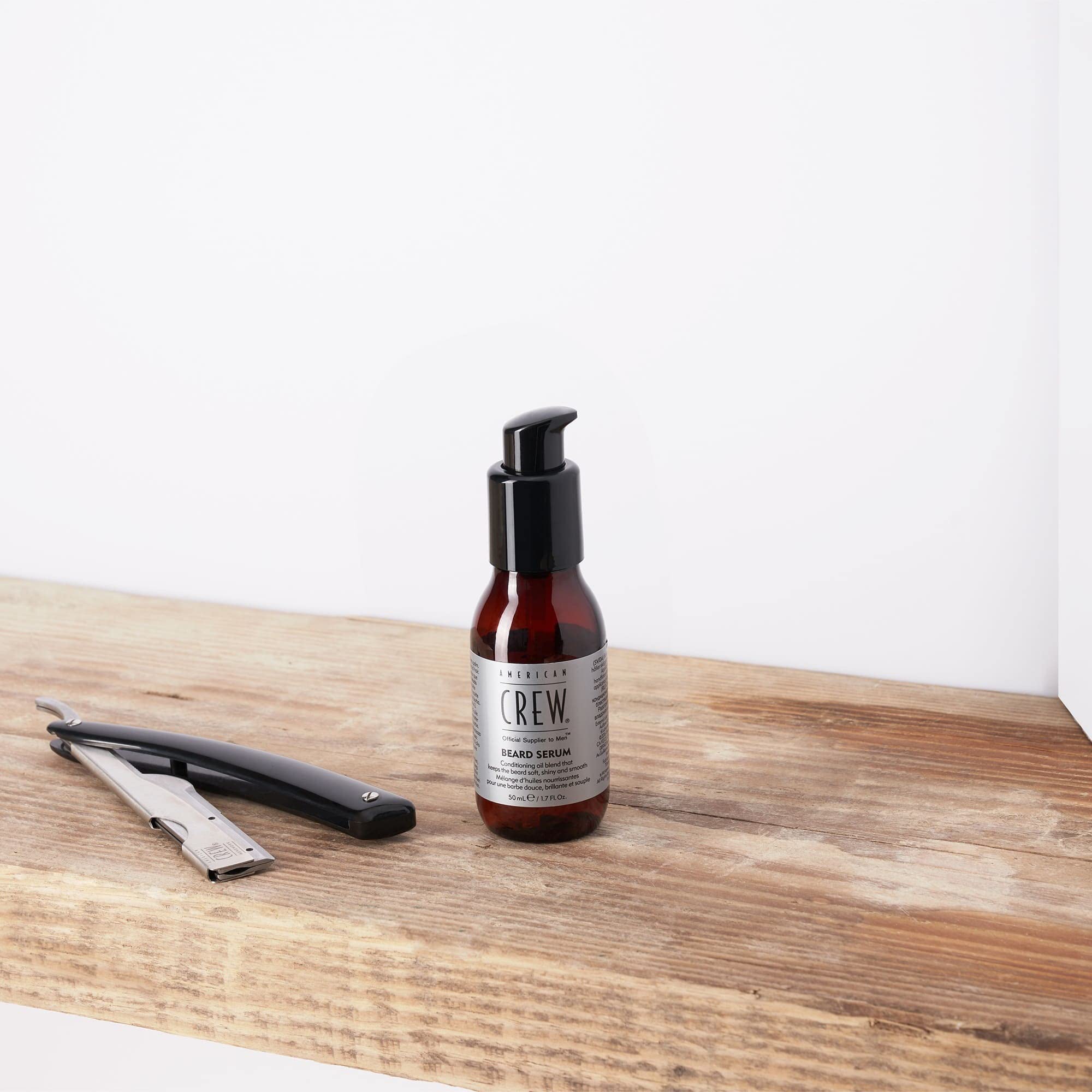 American Crew Beard Conditioner Serum, Conditioning Oil Blend for a Soft, Shiny & Smooth Beard, 1.7 Fl Oz