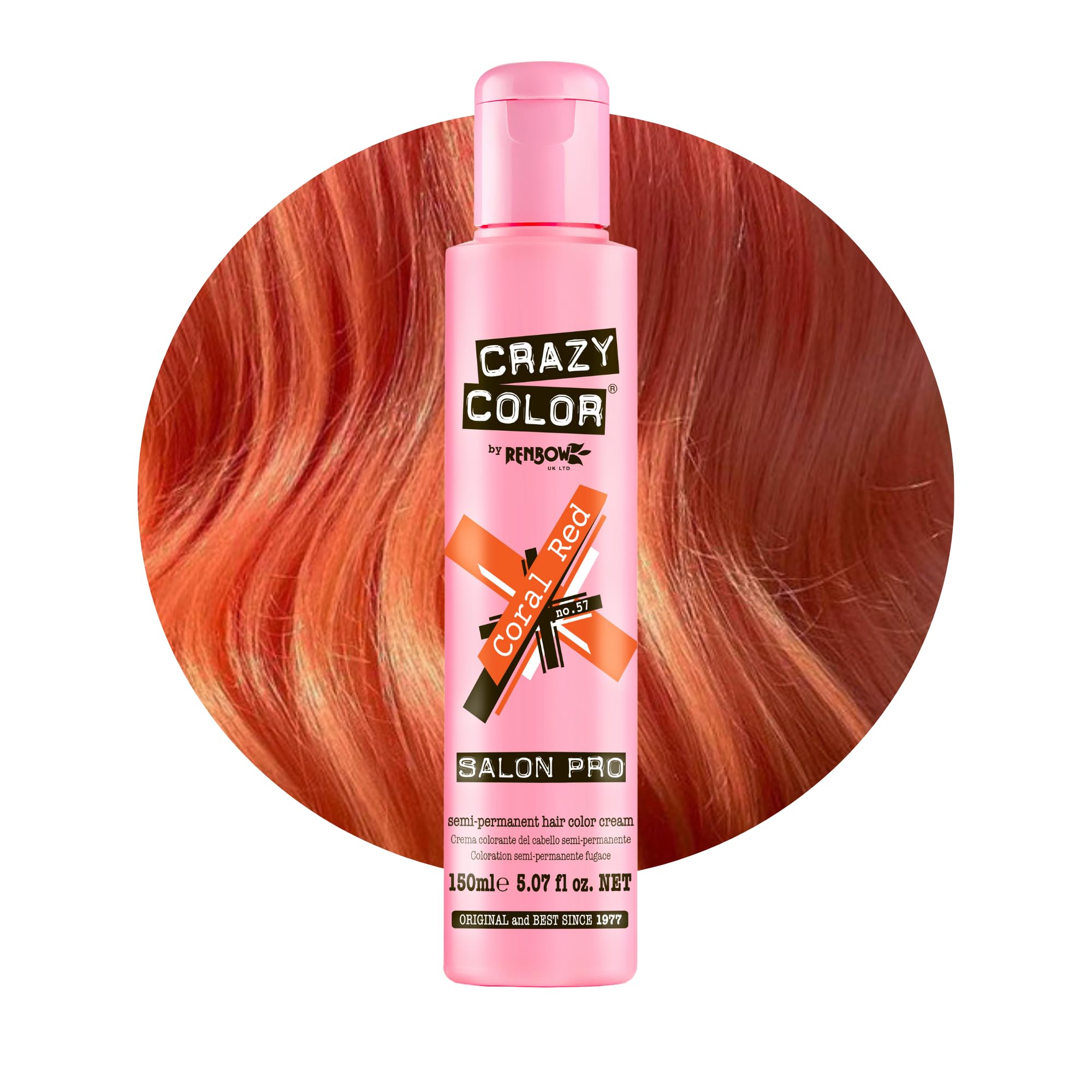 Semi-Permanent Conditioning Hair Dye in Vermillion Red by Crazy Color (150ml/5.1oz)