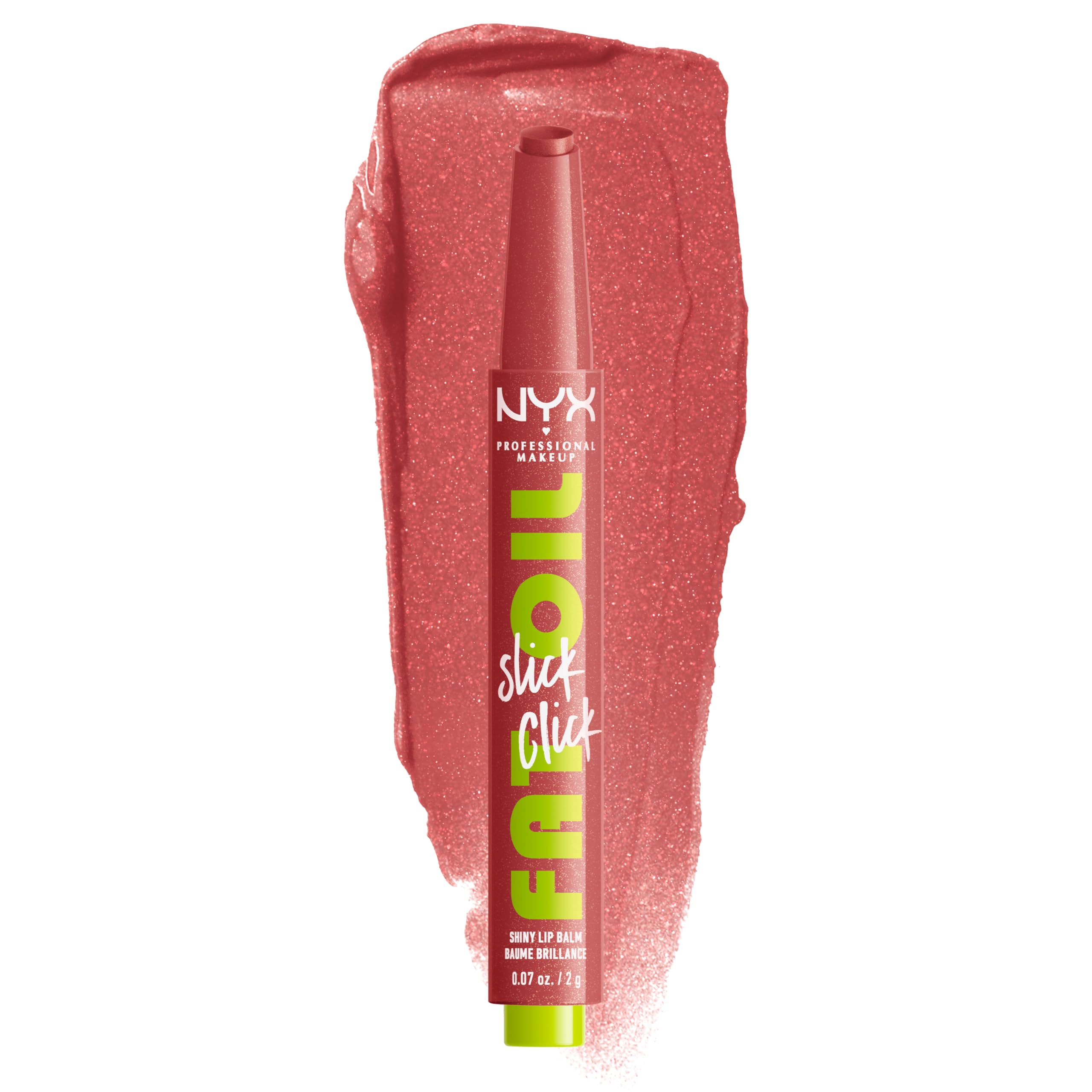 NYX PROFESSIONAL MAKEUP Fat Oil Slick Click, Lightweight, Buildable, Pigmented Vegan Lip Balm