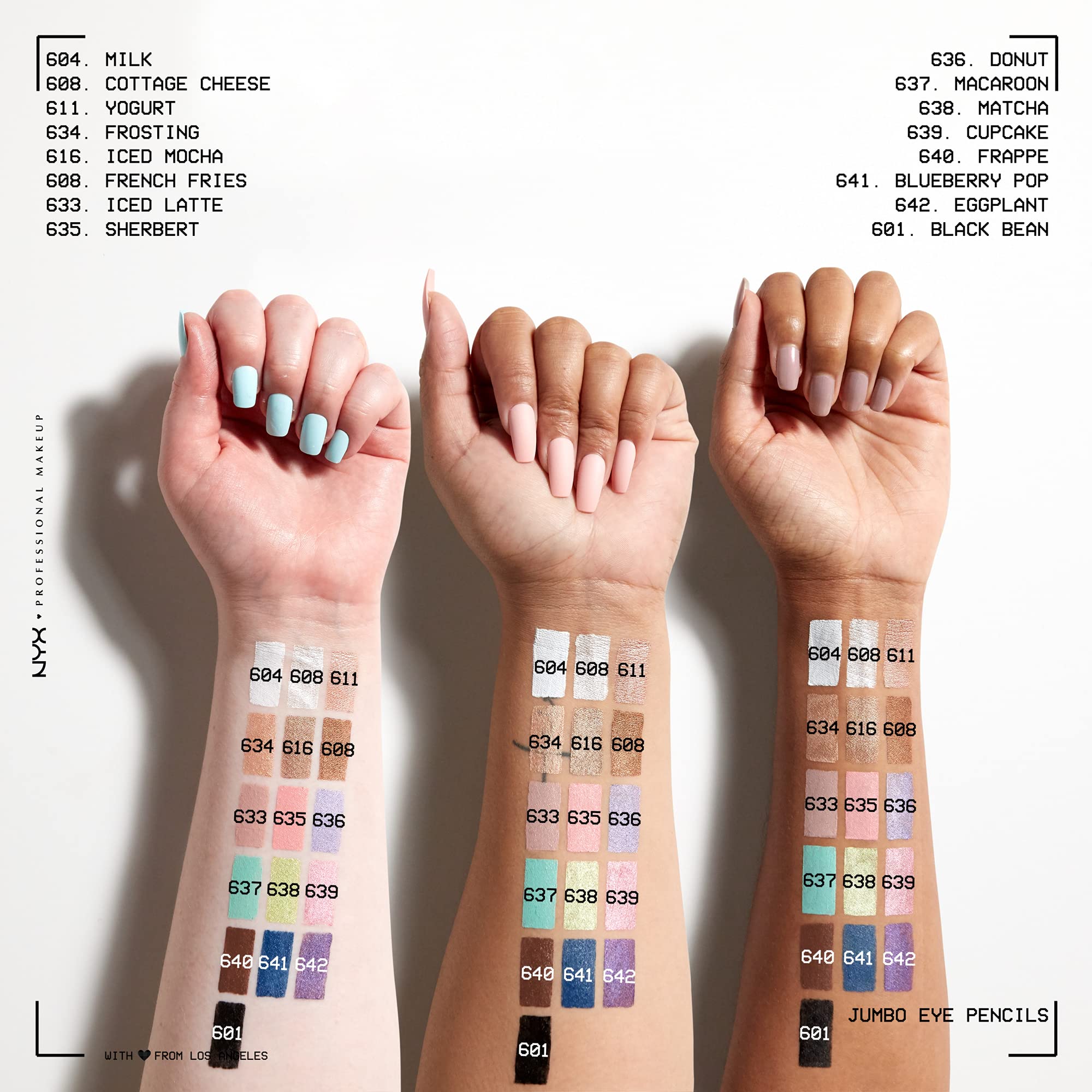 NYX PROFESSIONAL MAKEUP Jumbo Eye Pencil, Blendable Eyeshadow Stick & Eyeliner Pencil - Iced Mocha