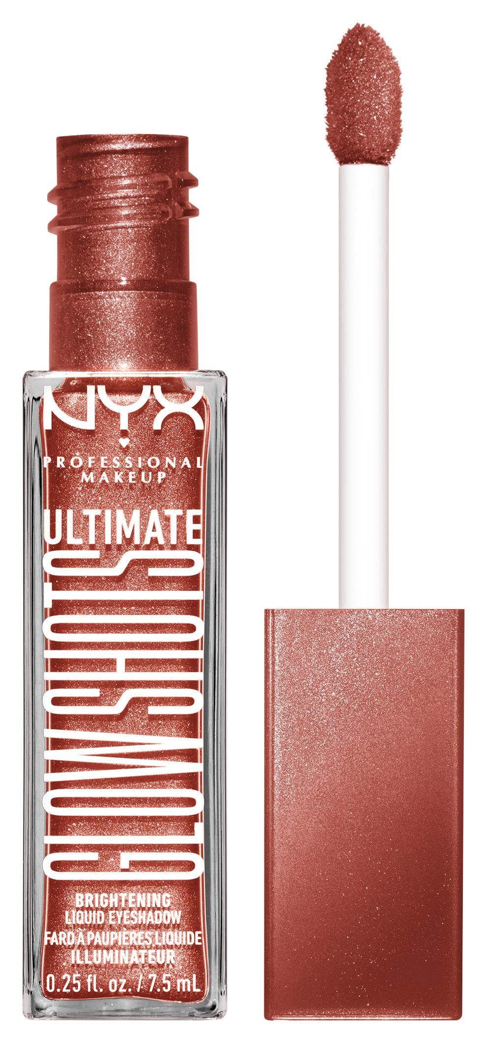 NYX PROFESSIONAL MAKEUP Ultimate Glow Shots, Liquid Eyeshadow, Long-Lasting Shimmer Eye Shadow with Vitamin C - Mango Moment