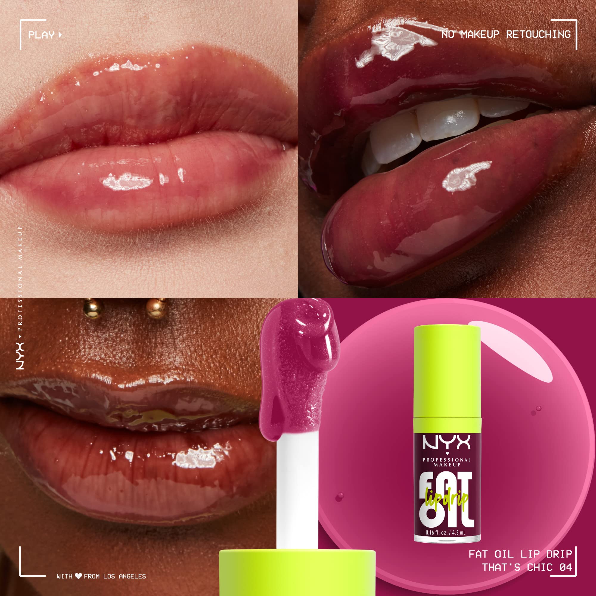 NYX PROFESSIONAL MAKEUP Fat Oil Lip Drip, Hydrating Tinted Lip Gloss