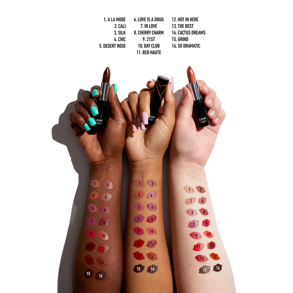 NYX PROFESSIONAL MAKEUP Shout Loud Satin Lipstick, Infused With Shea Butter - Chic (Rosey Nude)