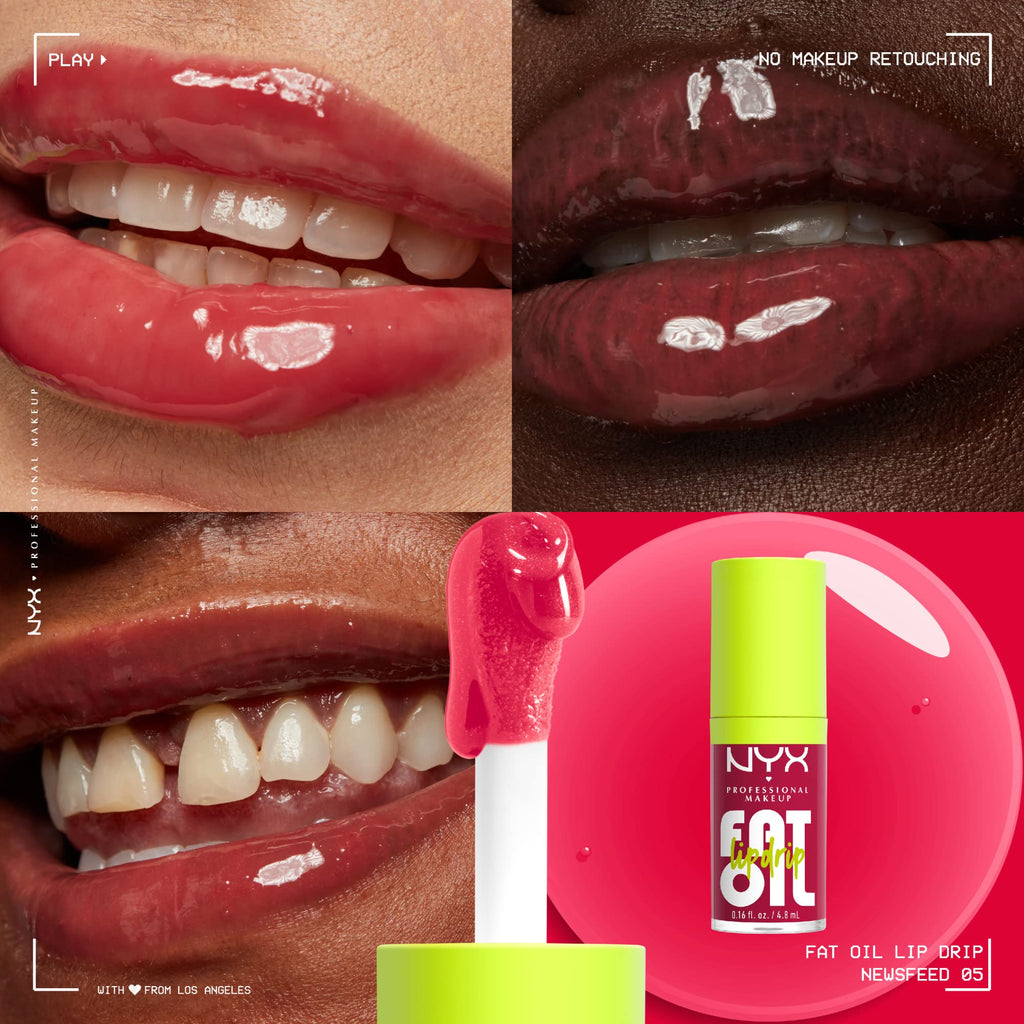 NYX PROFESSIONAL MAKEUP Fat Oil Lip Drip, Hydrating Tinted Lip Gloss
