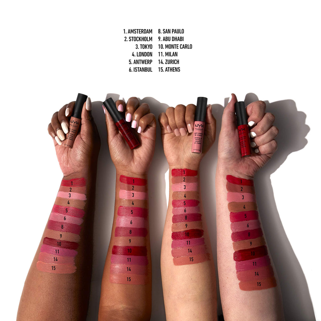 NYX PROFESSIONAL MAKEUP Soft Matte Lip Cream, Lightweight Liquid Lipstick - Sao Paulo (Bubblegum Pink)