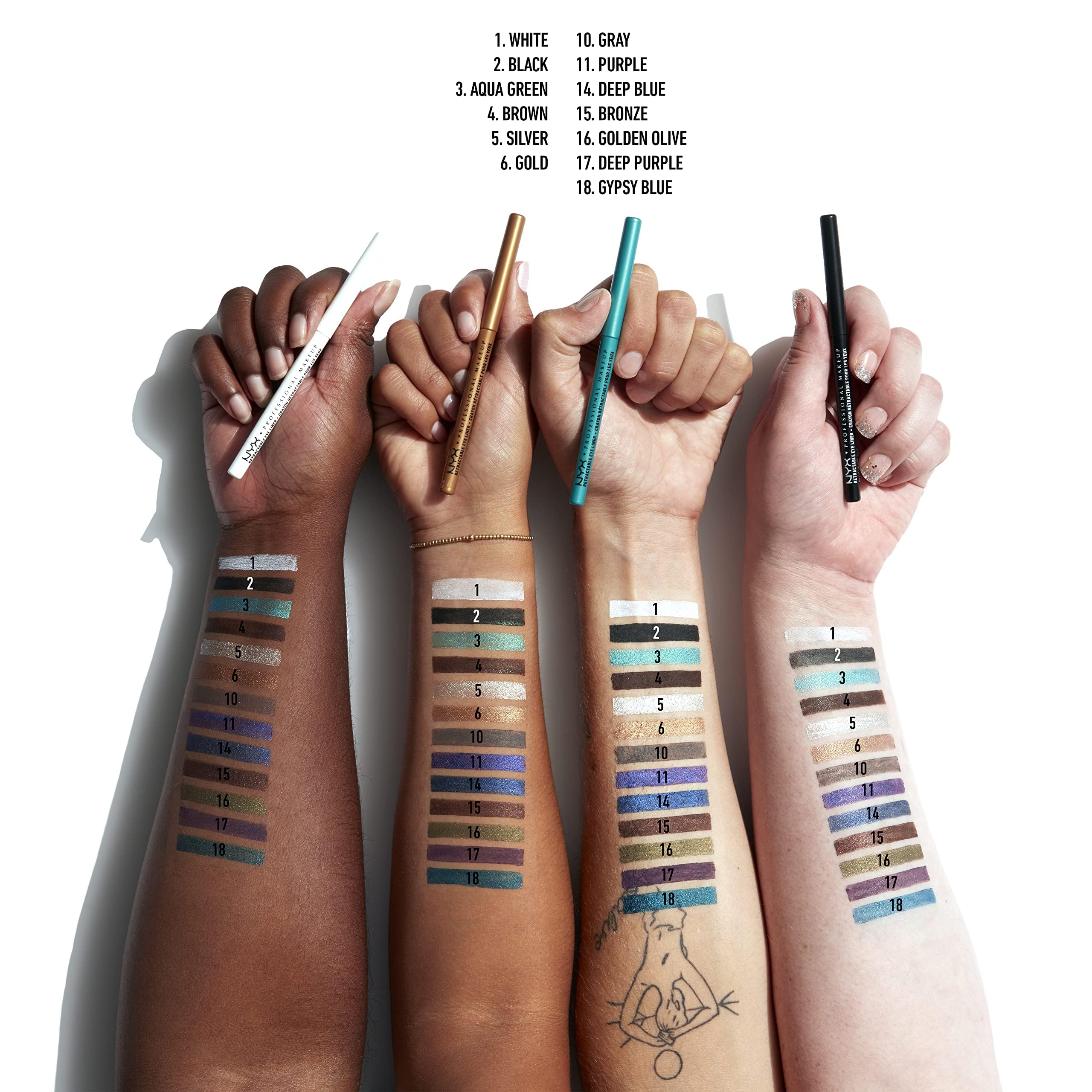 NYX PROFESSIONAL MAKEUP Mechanical Eye Pencil, Eyeliner Pencil, Black