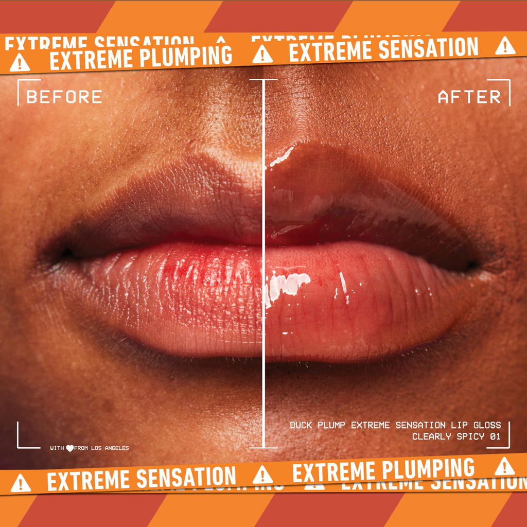 NYX PROFESSIONAL MAKEUP Duck Plump High Pigment Lip Gloss, Lip Plumper Gloss with Spicy Ginger - Clearly Spicy
