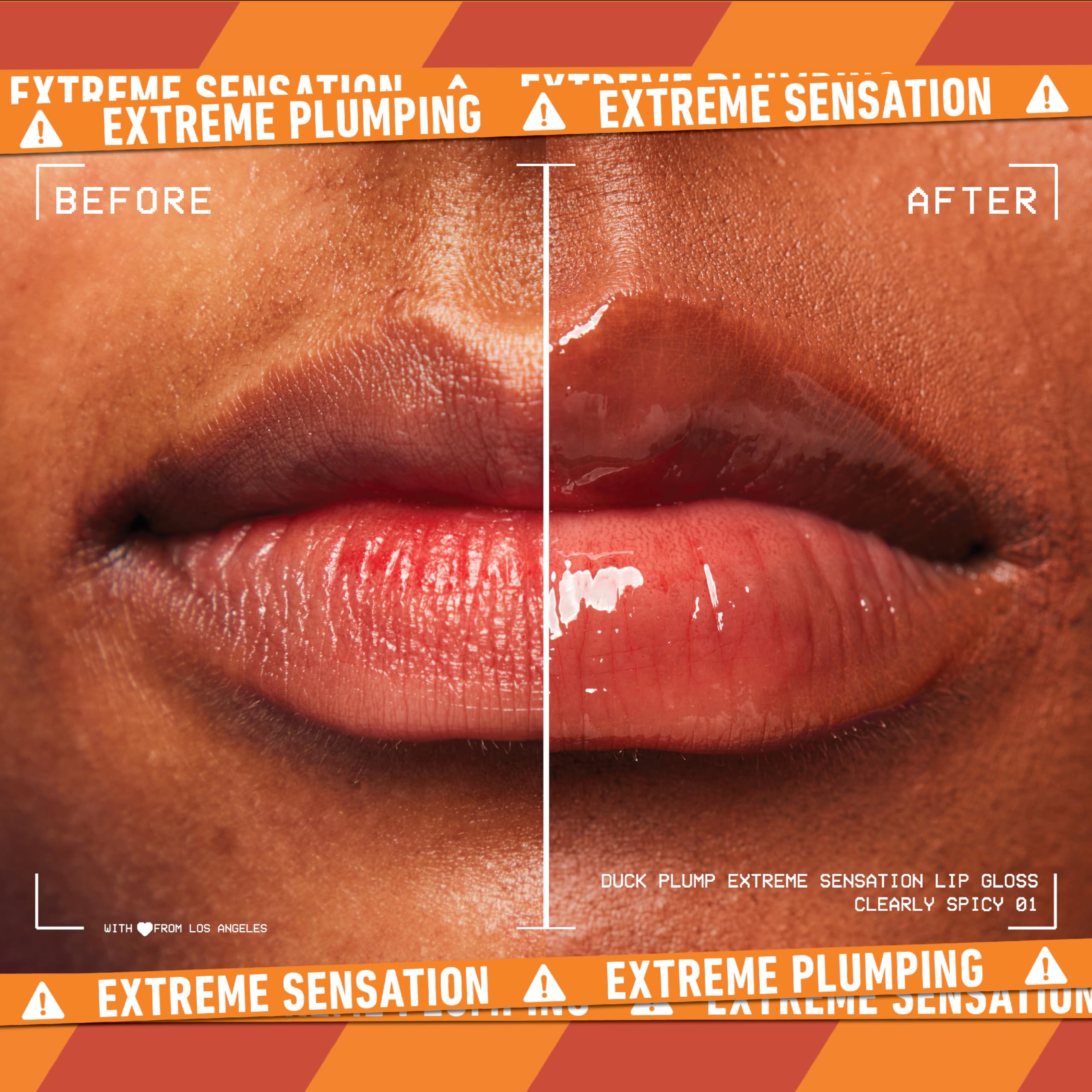 NYX PROFESSIONAL MAKEUP Duck Plump High Pigment Lip Gloss, Lip Plumper Gloss with Spicy Ginger - Clearly Spicy