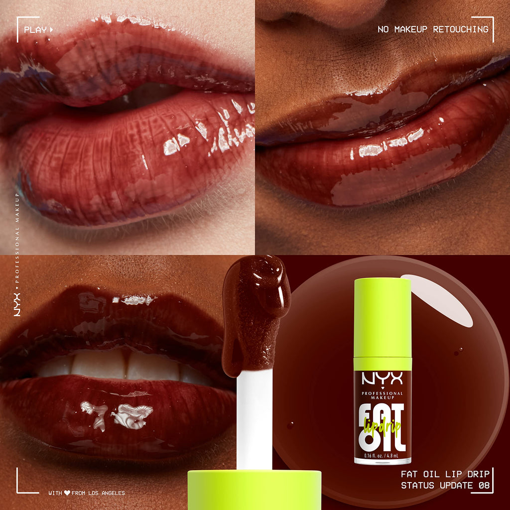 NYX PROFESSIONAL MAKEUP Fat Oil Lip Drip, Hydrating Tinted Lip Gloss