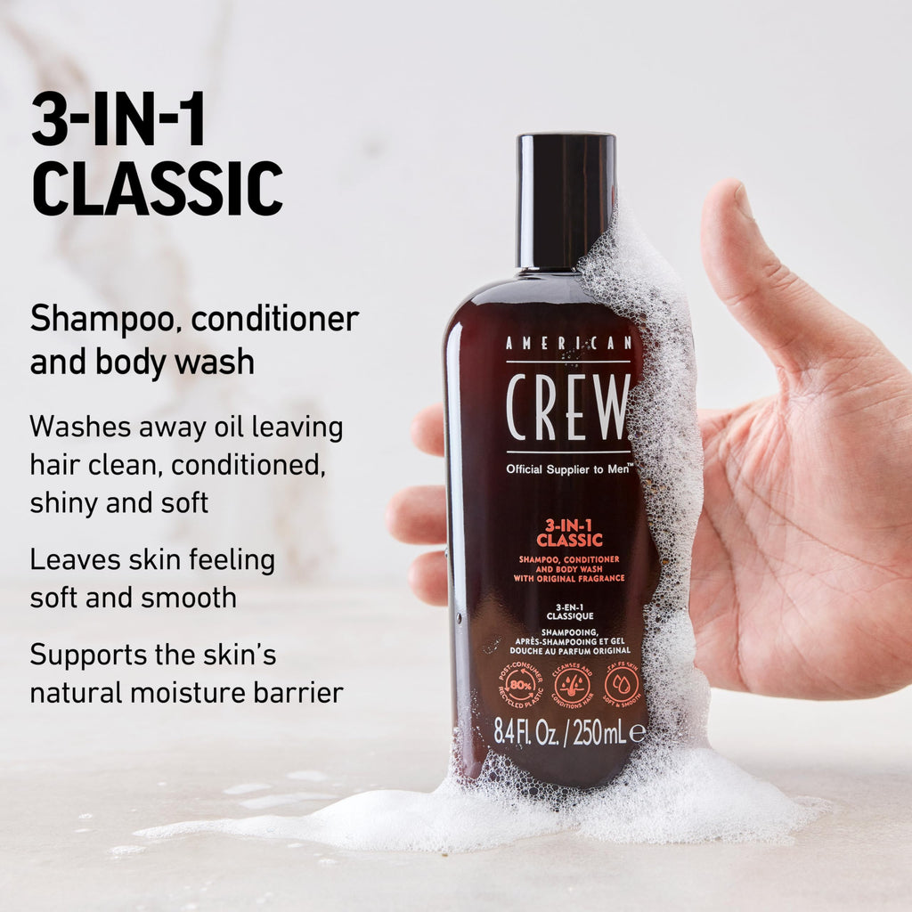 AMERICAN CREW Shampoo, Conditioner & Body Wash for Men