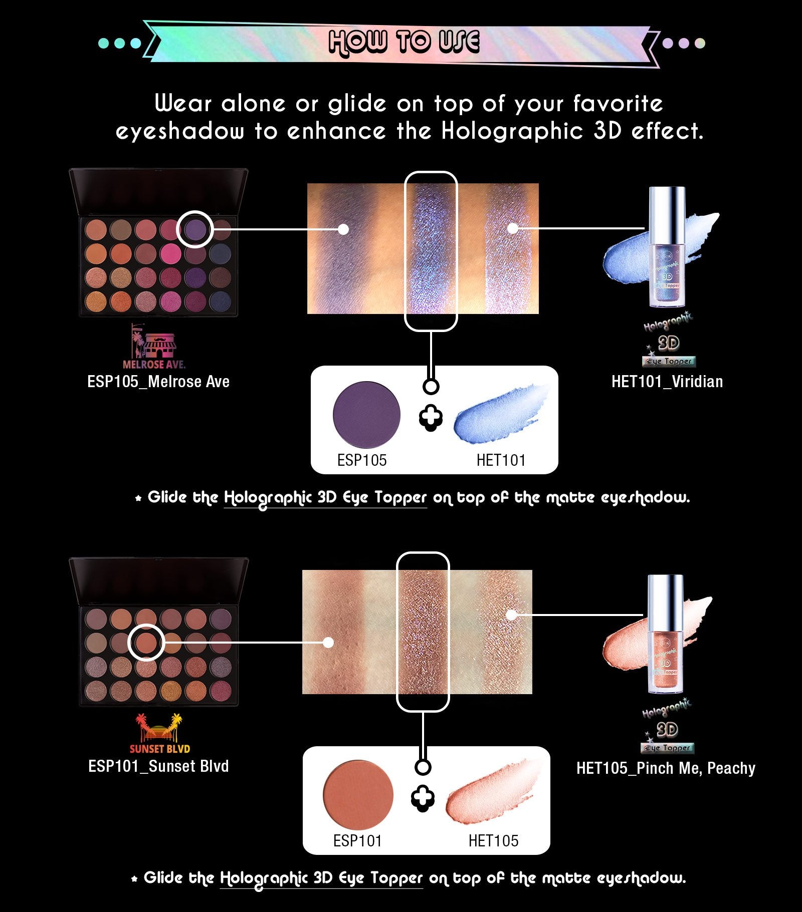 J. Cat Beauty Holographic 3D Eye Topper Wink Tink Wink Tink