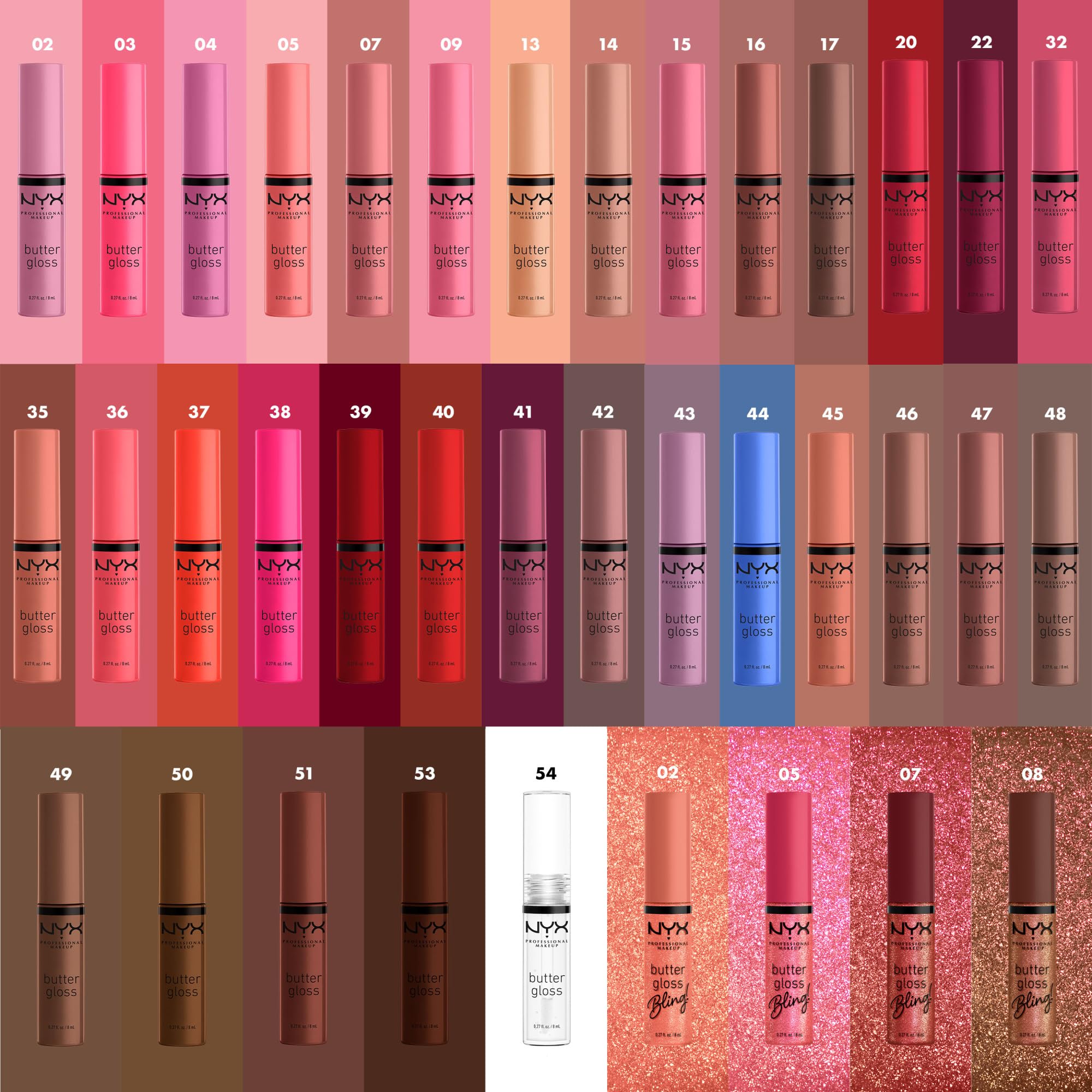 NYX PROFESSIONAL MAKEUP Butter Gloss Bling Lip Gloss, Non Sticky and Shiny Vegan Lip Makeup - Big Spender