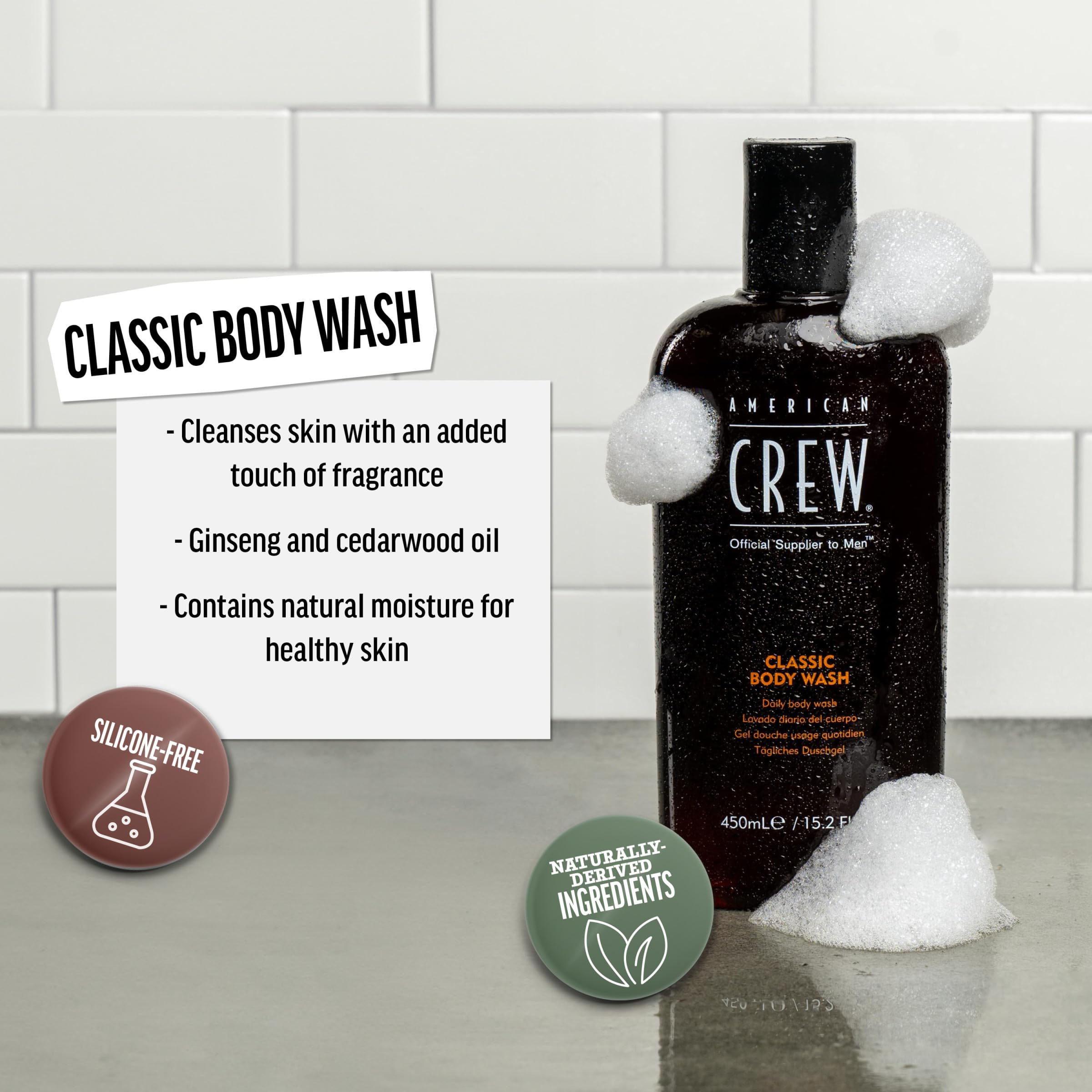 American Crew Body Wash for Men, 3.3 Fl Oz