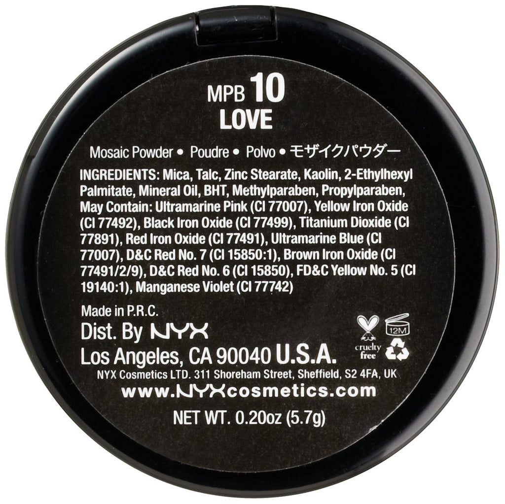 NYX Professional Makeup Mosaic Blush Powder, Love, 0.20-Ounce