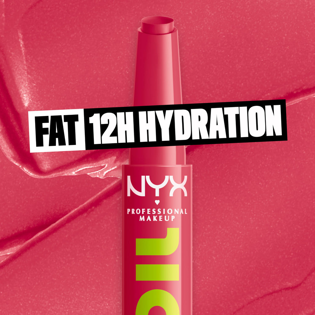 NYX PROFESSIONAL MAKEUP Fat Oil Slick Click, Lightweight, Buildable, Pigmented Vegan Lip Balm