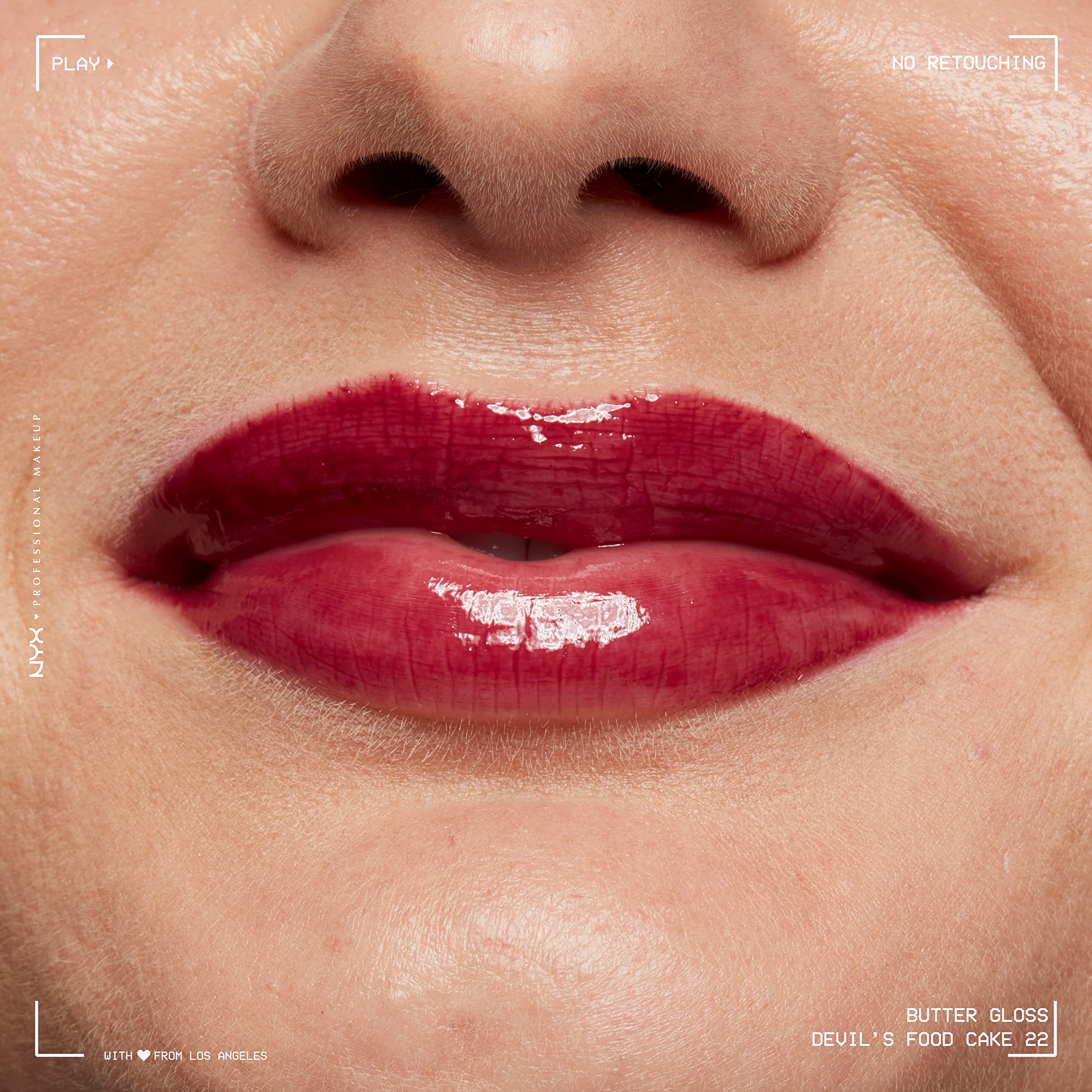 NYX PROFESSIONAL MAKEUP Butter Gloss, Non-Sticky Lip Gloss - Devil's Food Cake (Deep Plum)