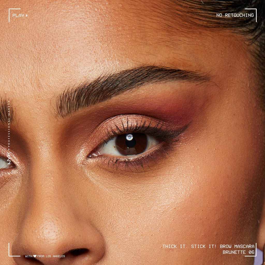 NYX PROFESSIONAL MAKEUP Thick It Stick Thickening Brow Mascara Eyebrow Gel - brown hair with undertones