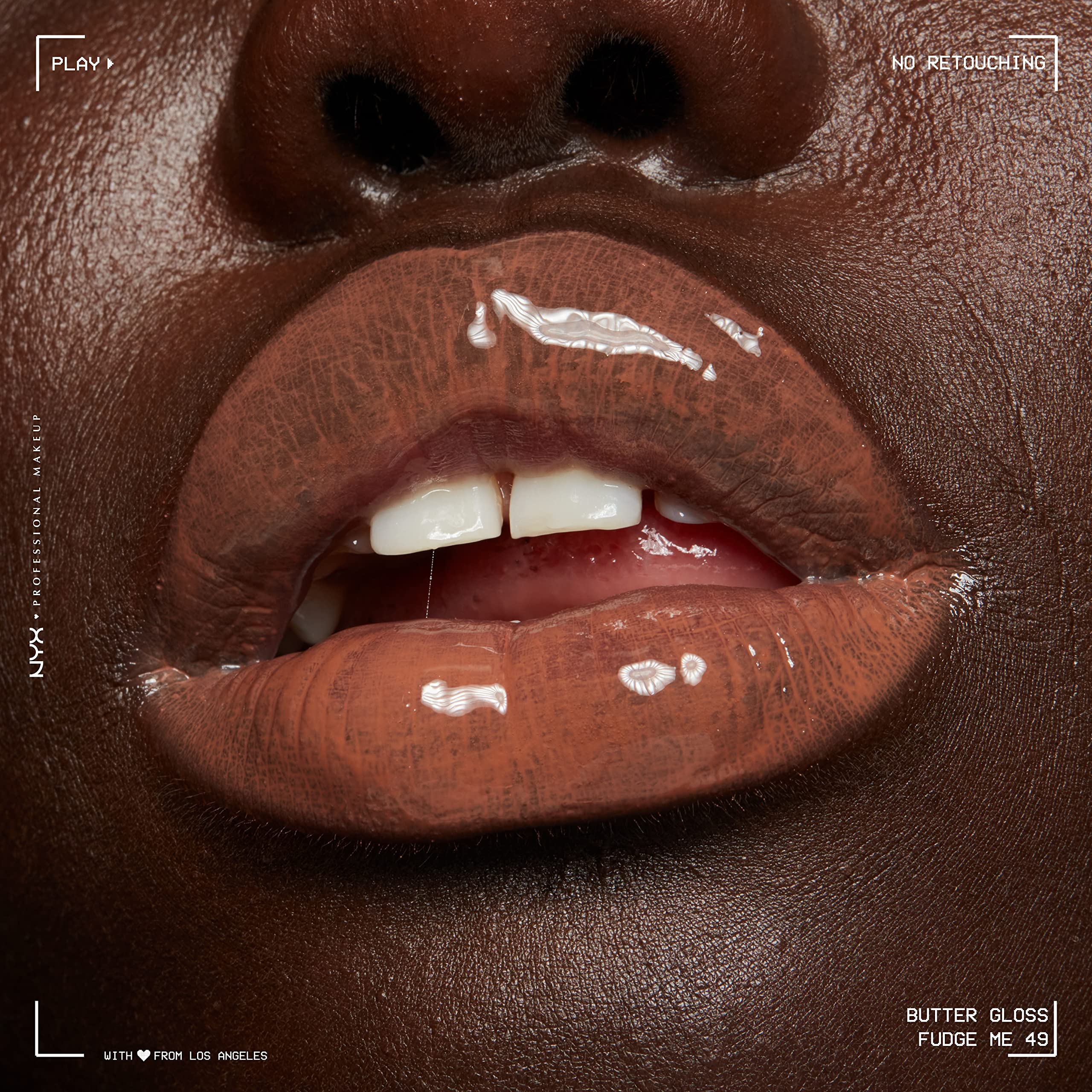NYX PROFESSIONAL MAKEUP Butter Gloss Brown Sugar, Non-Sticky Lip Gloss - Fudge Me (Warm Brown)