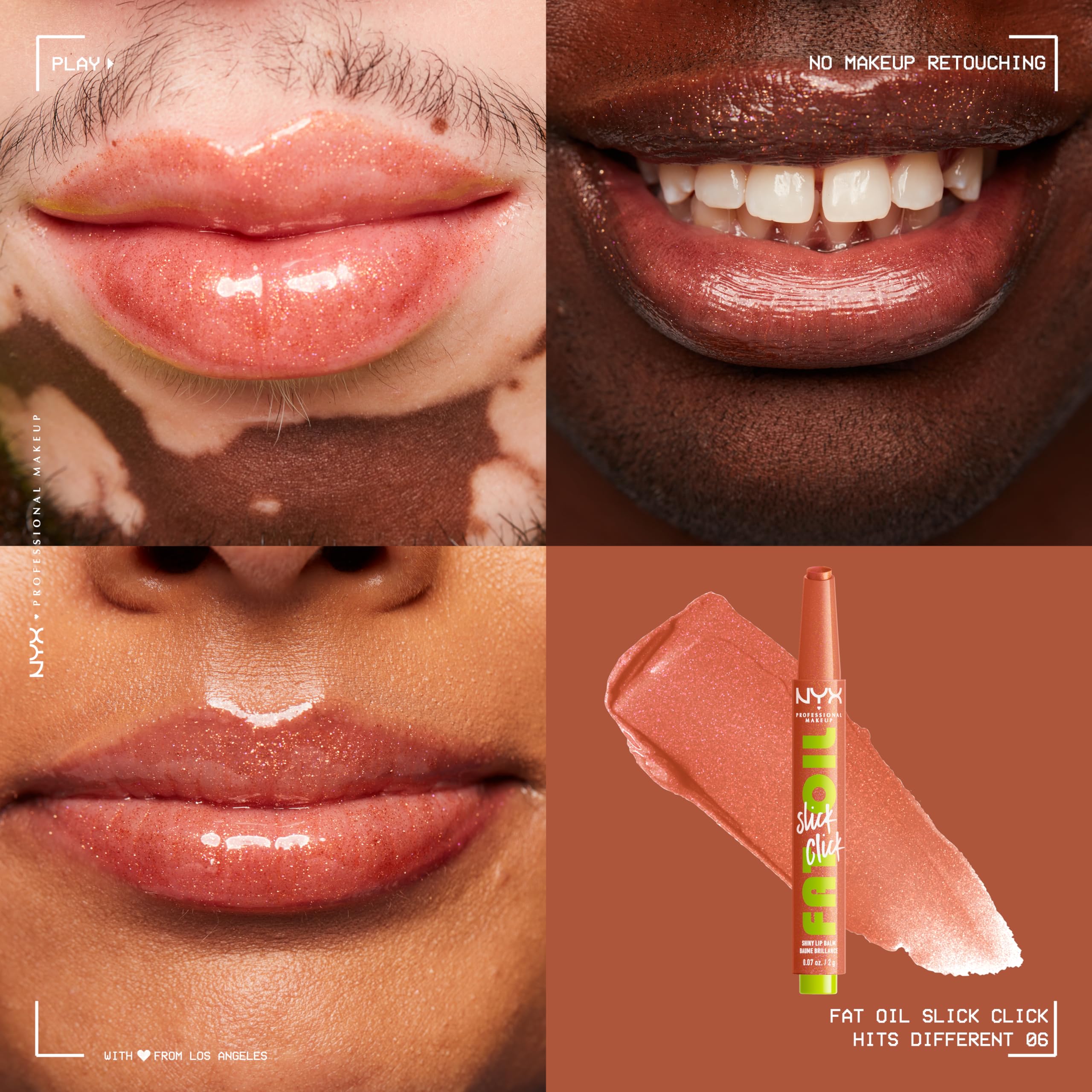 NYX PROFESSIONAL MAKEUP Fat Oil Slick Click, Lightweight, Buildable, Pigmented Vegan Lip Balm