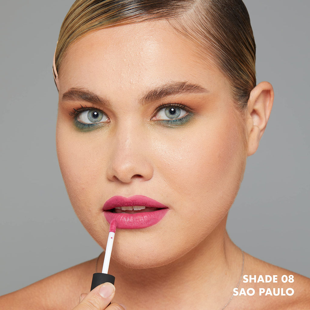 NYX PROFESSIONAL MAKEUP Soft Matte Lip Cream, Lightweight Liquid Lipstick - Sao Paulo (Bubblegum Pink)