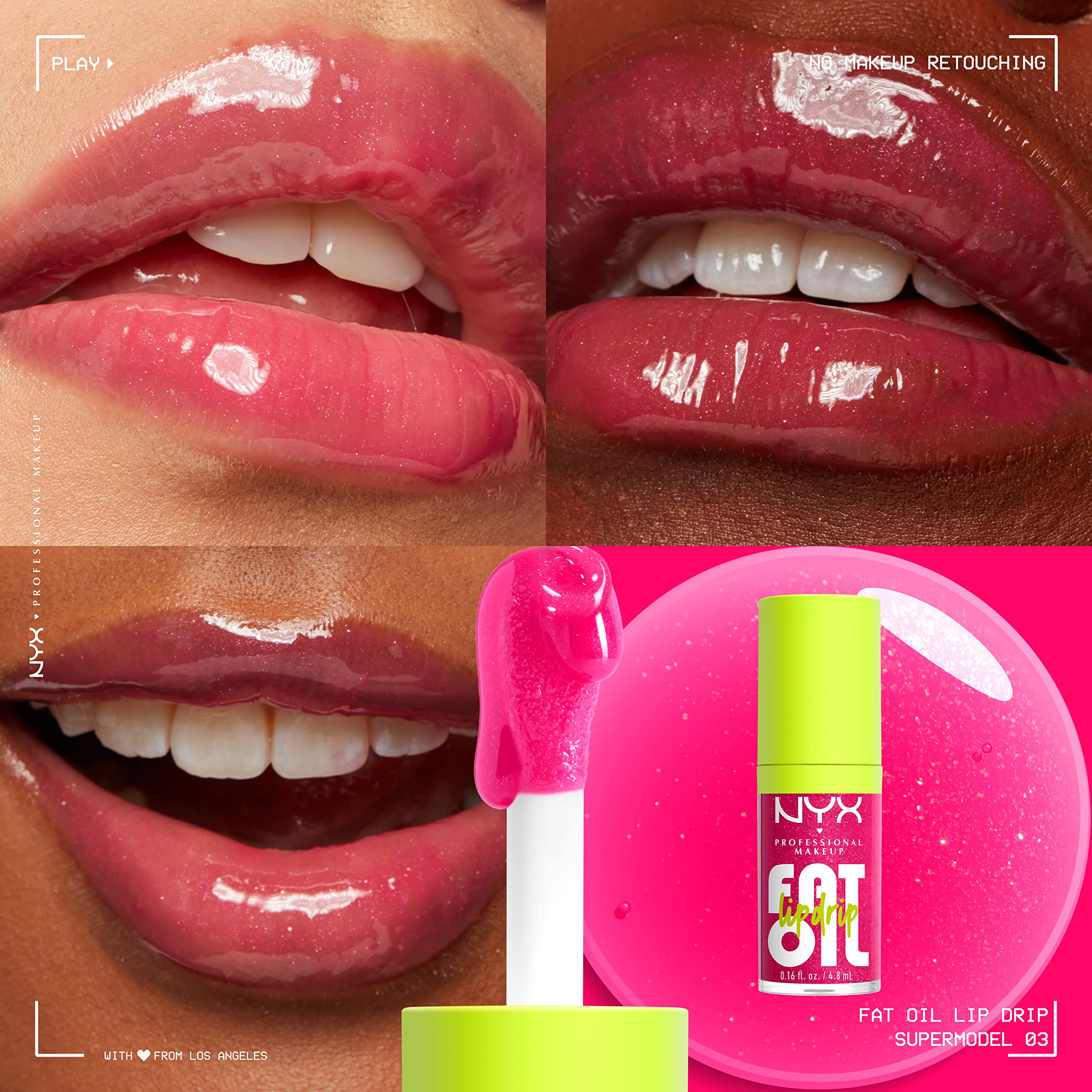 NYX PROFESSIONAL MAKEUP Fat Oil Lip Drip, Hydrating Tinted Lip Gloss