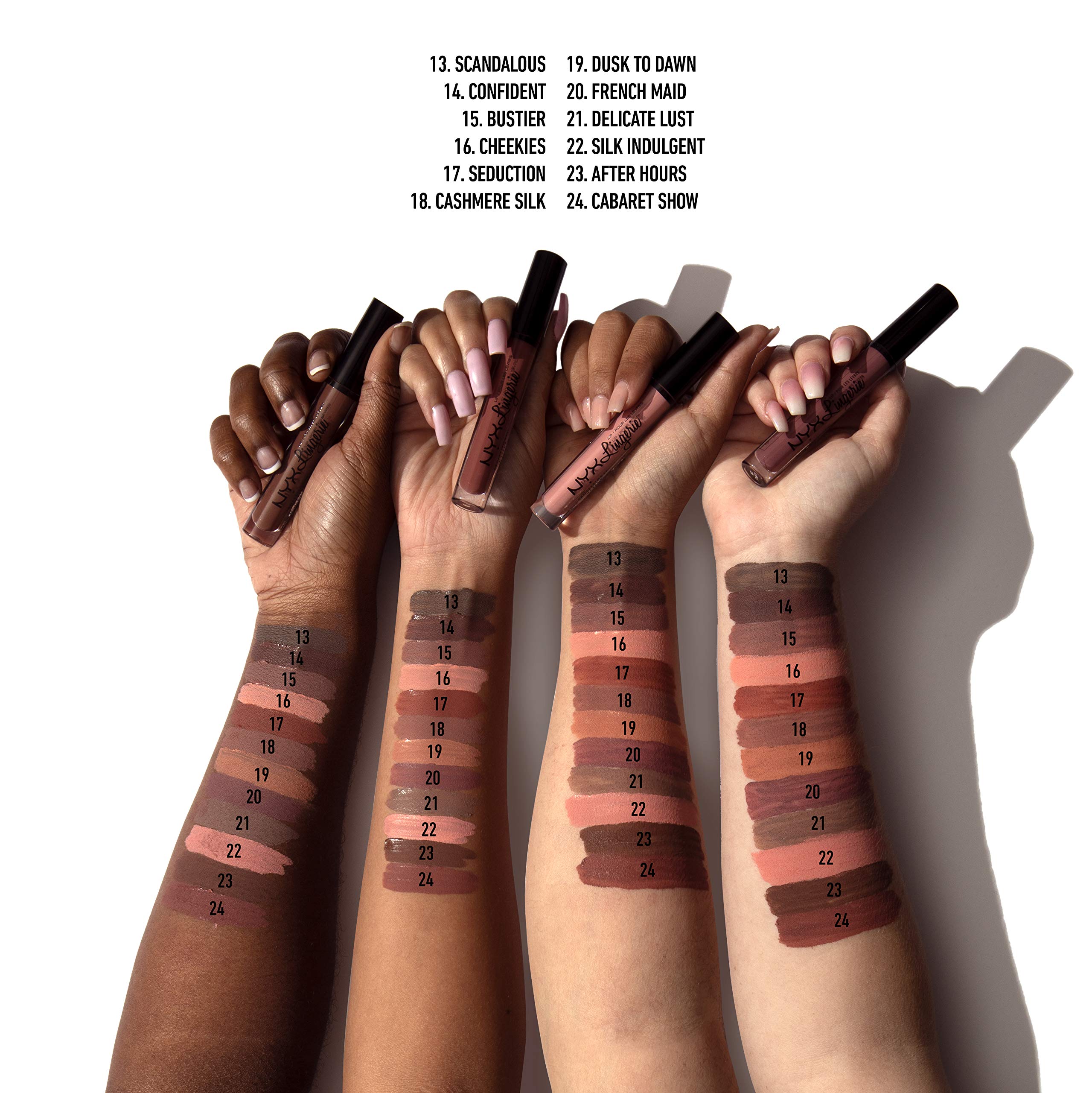 NYX PROFESSIONAL MAKEUP Lip Lingerie Matte Liquid Lipstick - Scandalous (Teal With Silver Shimmer)